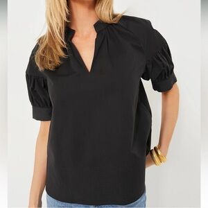 NWT Tuckernuck Black Ruthie Blouse Size XXL Elegant